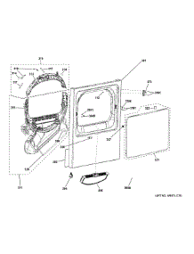 Front Panel & Door parts for Ge Dryer VTD52GASR0WB from AppliancePartsPros.com