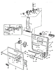 Door parts for Viking Range Dishwasher VUD141 from AppliancePartsPros.com