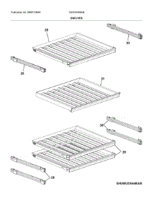 Shelves parts for Crosley Wine & Beverage Cooler VWUD044BAB from AppliancePartsPros.com