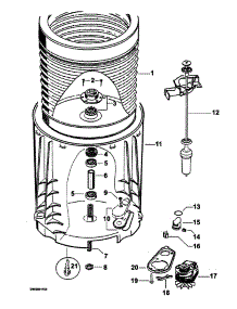 Bowls Assy parts for  Washer WA37T26EW2-96139A from AppliancePartsPros.com