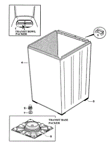 Cabinet parts for  Washer WA37T26GW2-96134A from AppliancePartsPros.com