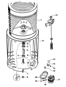 Bowls / Pump parts for  Washer WA37T26GW2-96134A from AppliancePartsPros.com