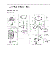 Tub & Basket Spin Assy parts for Samsung Washer WA40A3005AW/A4-00 from AppliancePartsPros.com