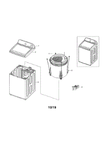 Main Unit parts for Samsung Washer WA40J3000AW/AA-13 from AppliancePartsPros.com