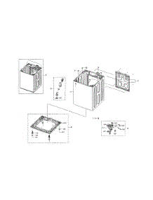 Frame Parts parts for Samsung Washer WA40J3000AW/AA-13 from AppliancePartsPros.com