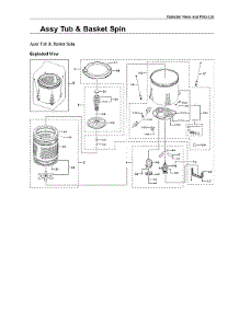 Tub & Spin Basket Assy parts for Samsung Washer WA44A3205AW/A4-00 from AppliancePartsPros.com