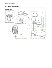 Tub Assy parts for Samsung Washer WA45M3100AW/A4-00 from AppliancePartsPros.com