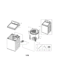 Unit parts for Samsung Washer WA45N3050AW/A4-00 from AppliancePartsPros.com