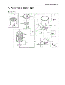 Tub & Basket Spin Assy parts for Samsung Washer WA45T3400AP/A4-00 from AppliancePartsPros.com