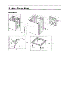 Frame Case Assy parts for Samsung Washer WA45T3400AW/A4-00 from AppliancePartsPros.com