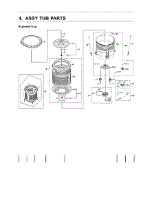 Tub Parts Assy parts for Samsung Washer WA50R5200AW/US-00 from AppliancePartsPros.com
