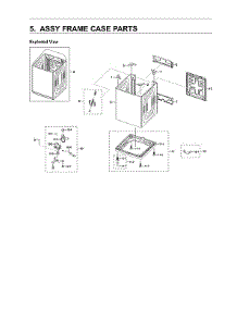 Frame Case Parts Assy parts for Samsung Washer WA50R5200AW/US-00 from AppliancePartsPros.com