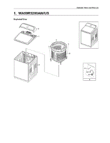 Main Assy parts for Samsung Washer WA50R5200AW/US-02 from AppliancePartsPros.com