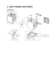 Frame Case Assy parts for Samsung Washer WA50R5200AW/US-03 from AppliancePartsPros.com