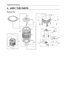 Tub Assy parts for Samsung Washer WA50R5400AV/US-00 from AppliancePartsPros.com