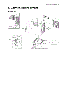 Frame Case Assy parts for Samsung Washer WA50R5400AV/US-00 from AppliancePartsPros.com