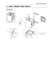 Frame Case Assy parts for Samsung Washer WA50R5400AV/US-02 from AppliancePartsPros.com