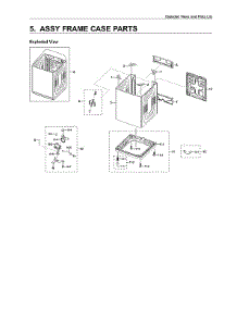 Frame Case Assy parts for Samsung Washer WA50R5400AV/US-03 from AppliancePartsPros.com