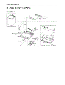 Top Cover Assy parts for Samsung Washer WA50R5400AV/US-51 from AppliancePartsPros.com