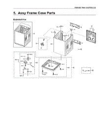 Frame Case Assy parts for Samsung Washer WA50R5400AV/US-51 from AppliancePartsPros.com