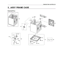 Frame Case Assy parts for Samsung Washer WA50R5400AW/US-02 from AppliancePartsPros.com