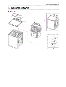 Main Assy parts for Samsung Washer WA54R7200AW/US-02 from AppliancePartsPros.com