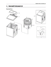 Main Unit Parts parts for Samsung Washer WA54R7600AW/US-00 from AppliancePartsPros.com