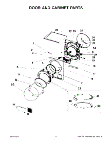 Door And Cabinet Parts parts for Whirlpool Dryer WCD3090JW0 from AppliancePartsPros.com