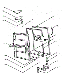 Door Assy parts for Crosley Upright Freezer WCF20W3 from AppliancePartsPros.com
