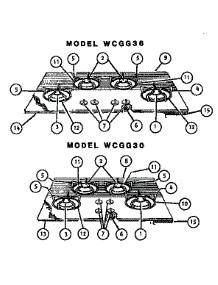 Wcgg Cooktops (Wcgg30) (Wcgg36) parts for Thermador Electric Cooktop WCGGCV30 from AppliancePartsPros.com