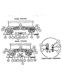 Wcggcv Cooktops (Wcggcv30) (Wcggcv36) parts for Thermador Electric Cooktop WCGGCV30 from AppliancePartsPros.com
