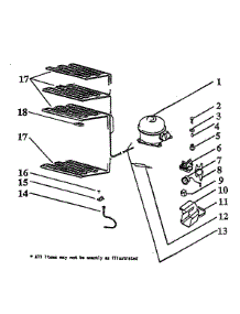 Unit Compartment / System parts for Crosley Upright Freezer WCV12F from AppliancePartsPros.com