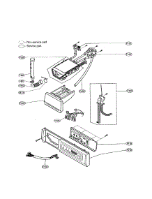 Control Panel And Dispenser parts for Lg Laundry Center WD-3243RHD from AppliancePartsPros.com
