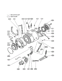 Drum And Tub Assembly parts for Lg Laundry Center WD-3243RHD from AppliancePartsPros.com
