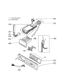 Control Panel And Dispenser parts for Lg Laundry Center WD-3245RHD from AppliancePartsPros.com