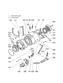 Drum And Tub parts for Lg Laundry Center WD-3245RHD from AppliancePartsPros.com