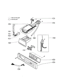 Control Panel / Dispenser parts for Lg Laundry Center WD-3274RHD from AppliancePartsPros.com