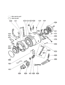 Drum And Tub Assembly parts for Lg Laundry Center WD-3274RHD from AppliancePartsPros.com