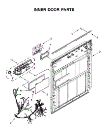 Inner Door Parts parts for Whirlpool Dishwasher WDF130PAHS1 from AppliancePartsPros.com