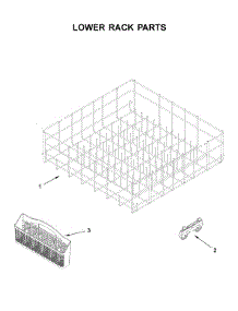 Lower Rack Parts parts for Whirlpool Dishwasher WDF130PAHS1 from AppliancePartsPros.com