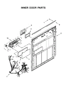 Inner Door Parts parts for Whirlpool Dishwasher WDF130PAHS2 from AppliancePartsPros.com