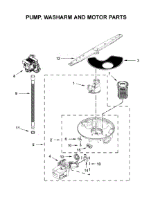Pump, Washarm And Motor Parts parts for Whirlpool Dishwasher WDF130PAHS2 from AppliancePartsPros.com