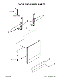 Door And Panel Parts parts for Whirlpool Dishwasher WDF130PAHW1 from AppliancePartsPros.com