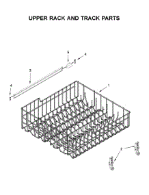 Upper Rack And Track Parts parts for Whirlpool Dishwasher WDF130PAHW1 from AppliancePartsPros.com