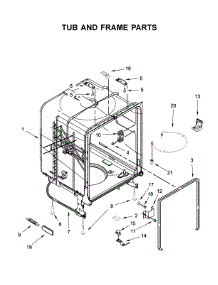 Tub And Frame Parts parts for Whirlpool Dishwasher WDF130PAHW2 from AppliancePartsPros.com