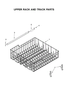 Upper Rack And Track Parts parts for Whirlpool Dishwasher WDF130PAHW2 from AppliancePartsPros.com