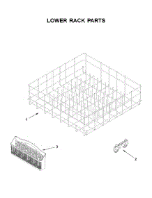 Lower Rack Parts parts for Whirlpool Dishwasher WDF130PAHW2 from AppliancePartsPros.com