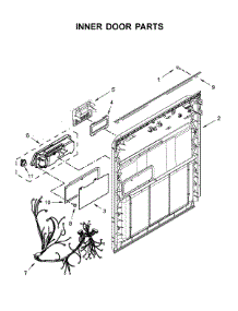 Inner Door Parts parts for Whirlpool Dishwasher WDF330PAHB3 from AppliancePartsPros.com