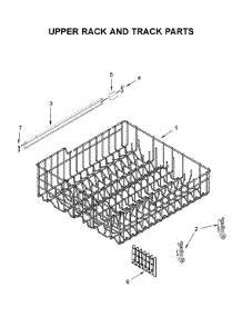 Upper Rack And Track Parts parts for Whirlpool Dishwasher WDF330PAHB3 from AppliancePartsPros.com