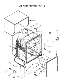 Tub And Frame Parts parts for Whirlpool Dishwasher WDF330PAHB4 from AppliancePartsPros.com